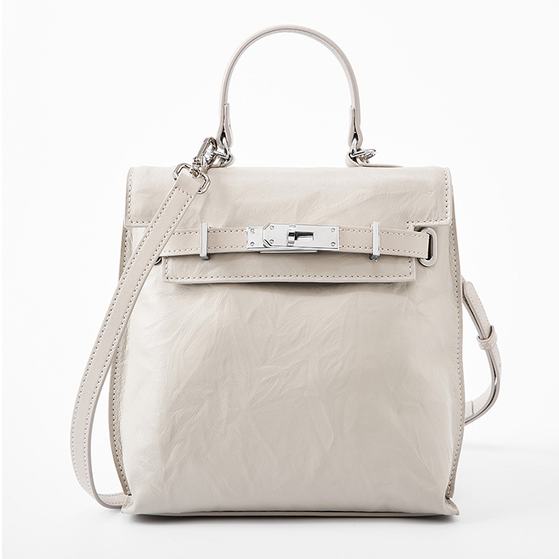 Classic Black Leather Handbag