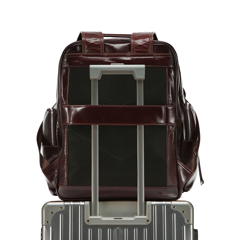 Leather Laptop Backpack