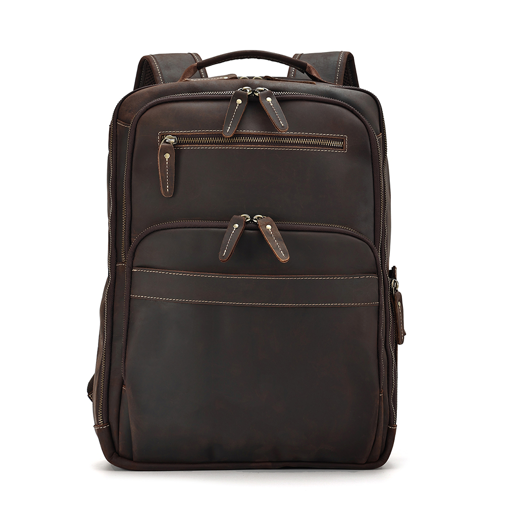 Leather Laptop Backpack