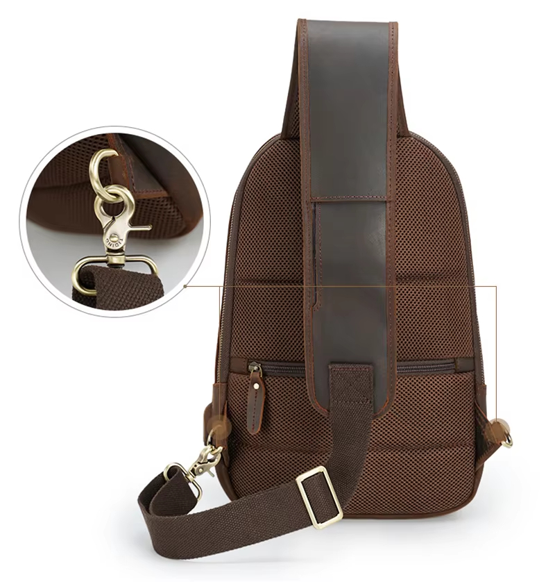 Leather Sling Backpack
