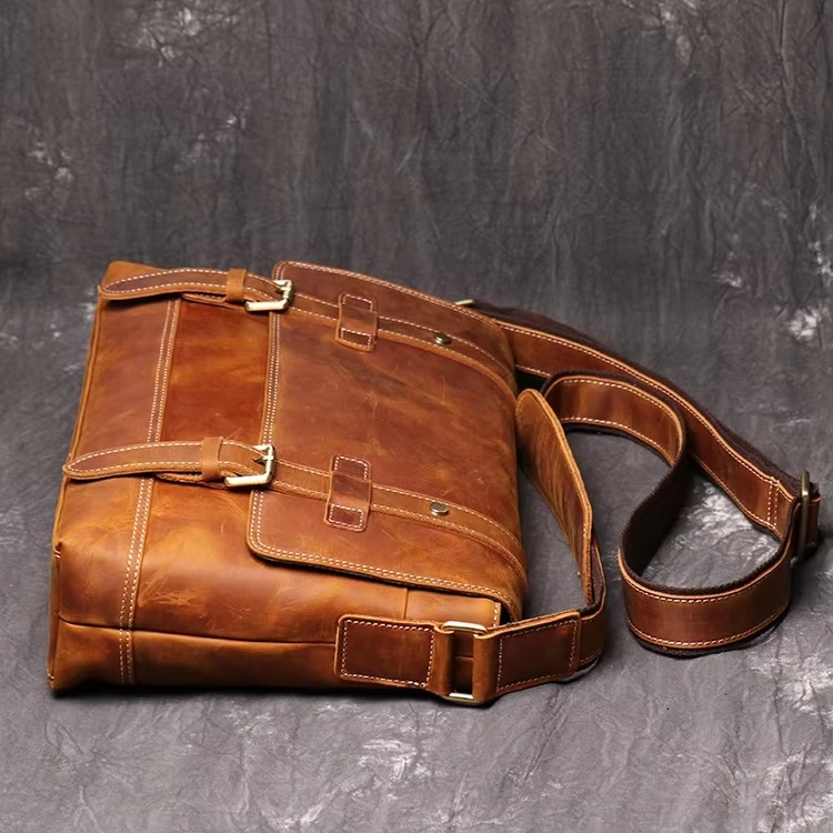 Vintage Leather Messenger Bag