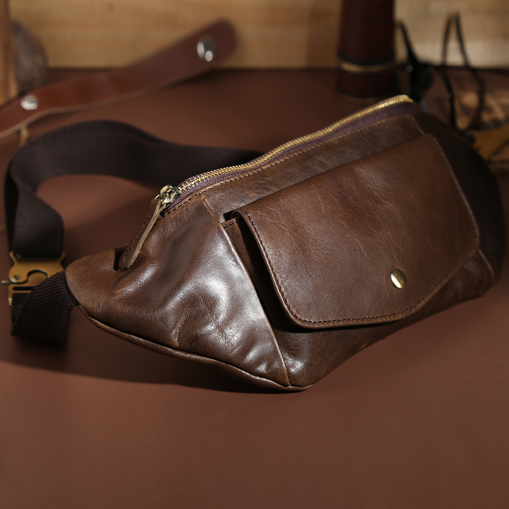 Brown Leather Waist Bag