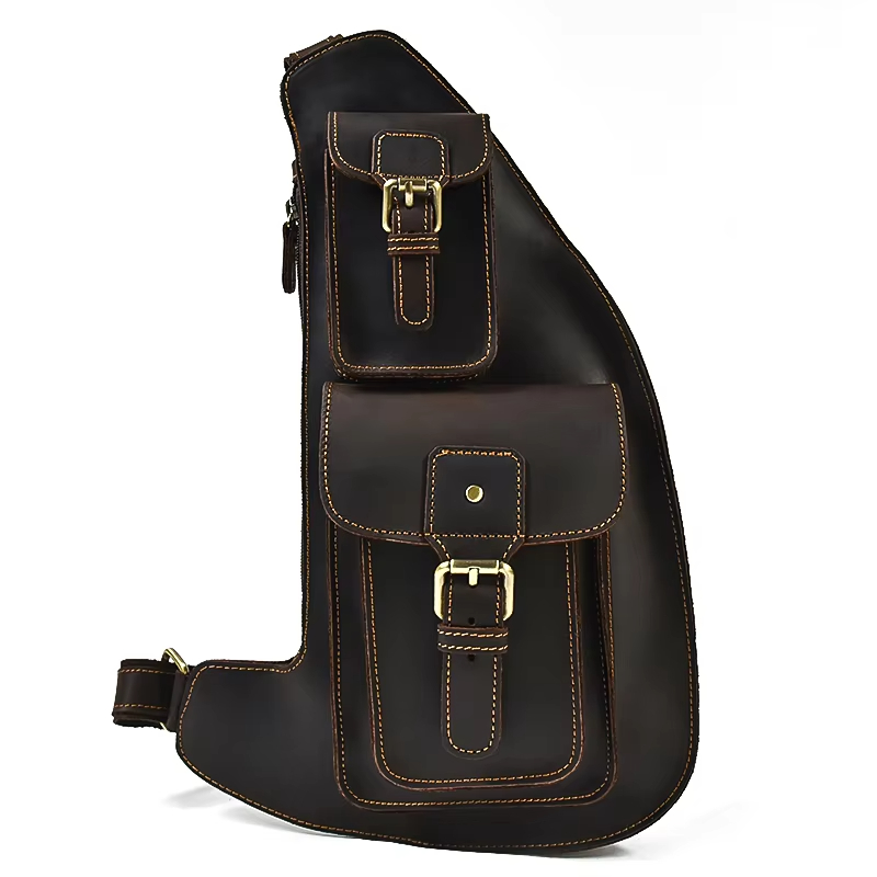 Leather Crossbody Sling Bag