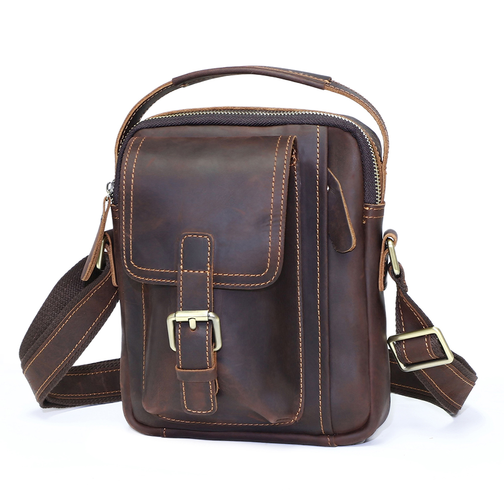 Vintage Leather Crossbody Bag