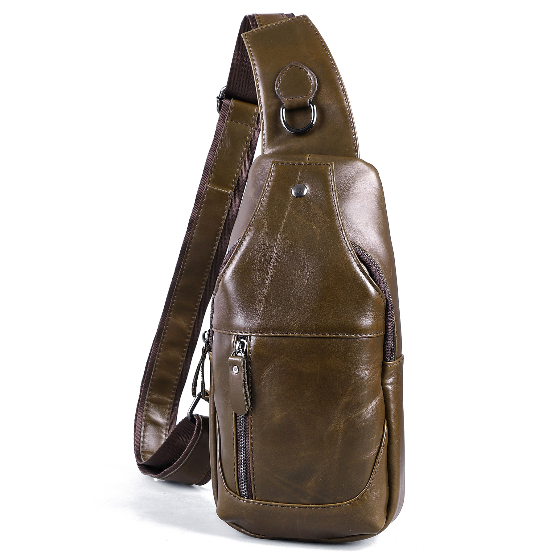 Brown Leather Sling Bag