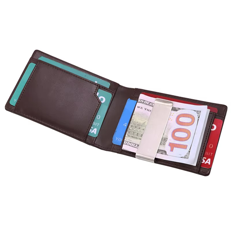 Leather Money Clip Wallet