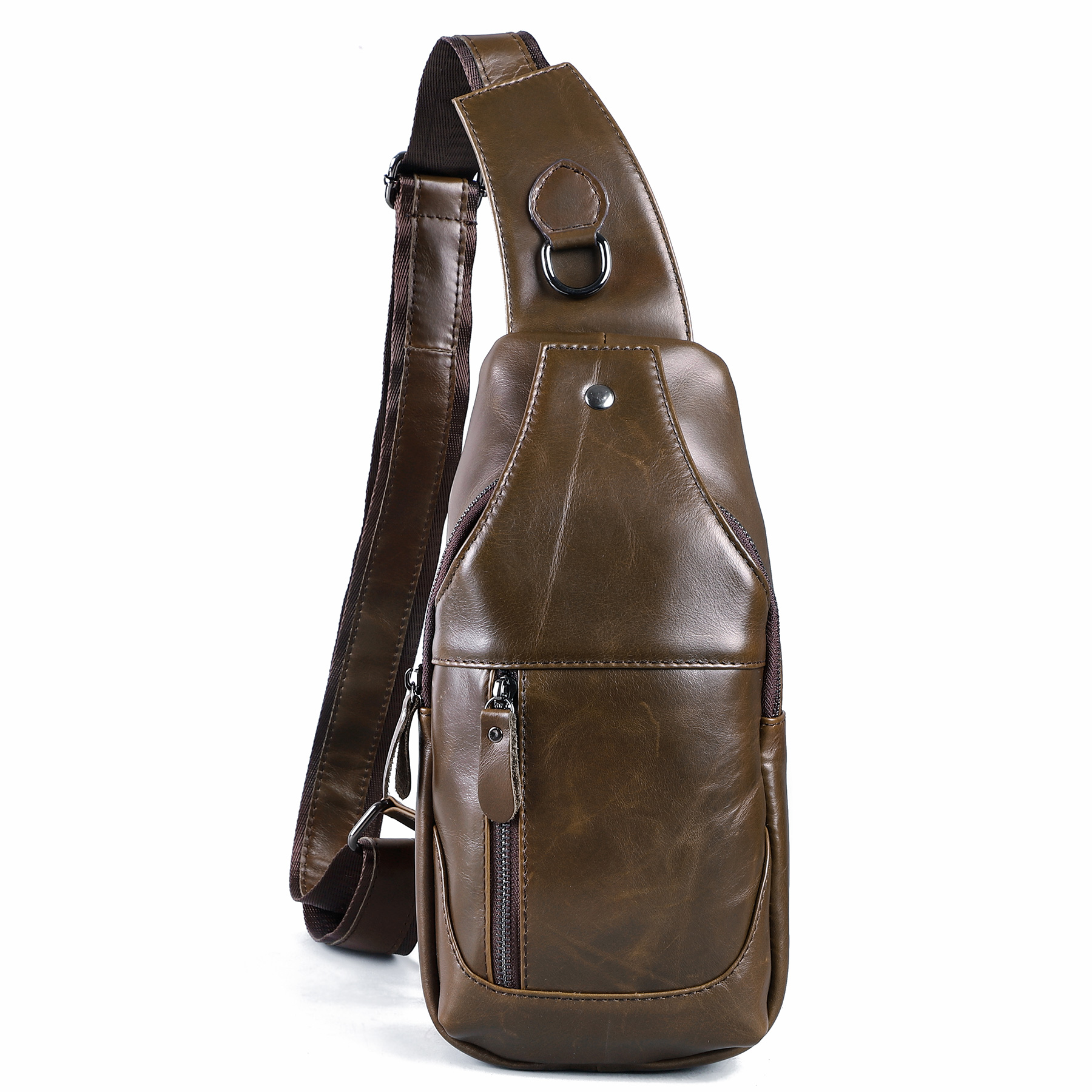 Brown Leather Sling Bag