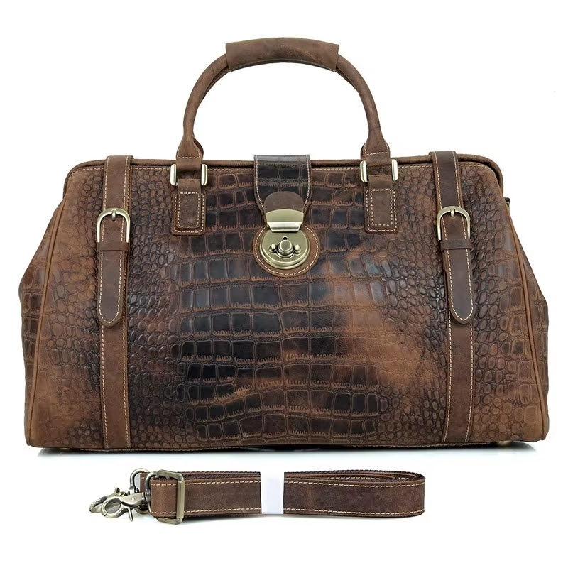 Vintage Leather Duffel Bag