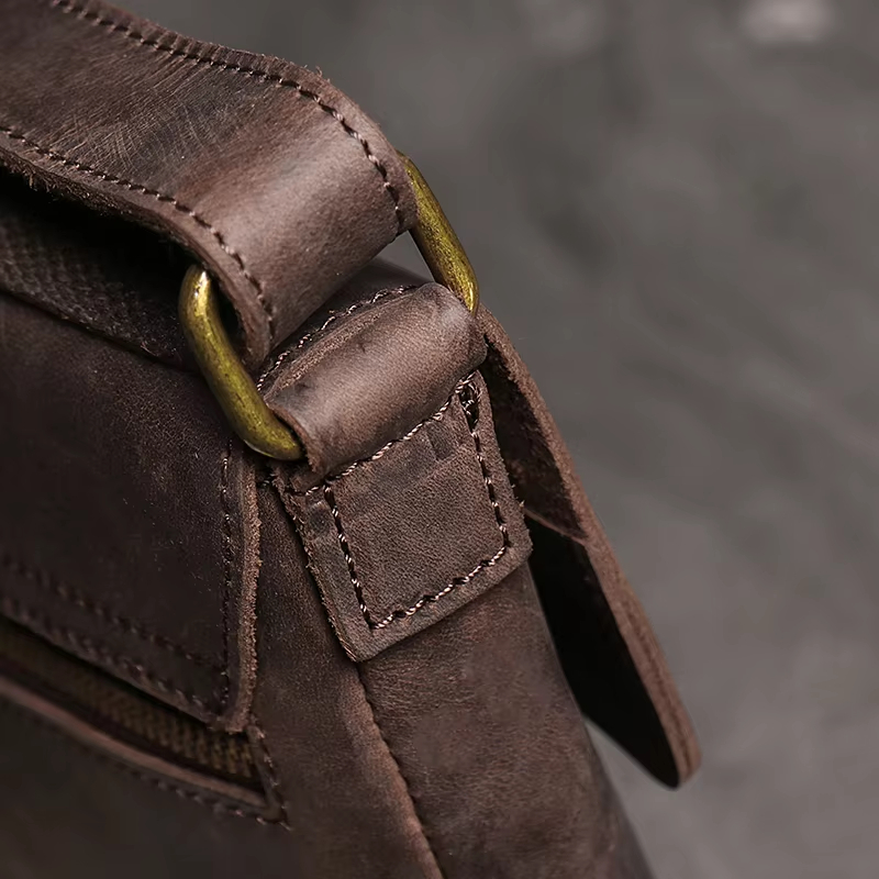 Vintage Leather Messenger Bag