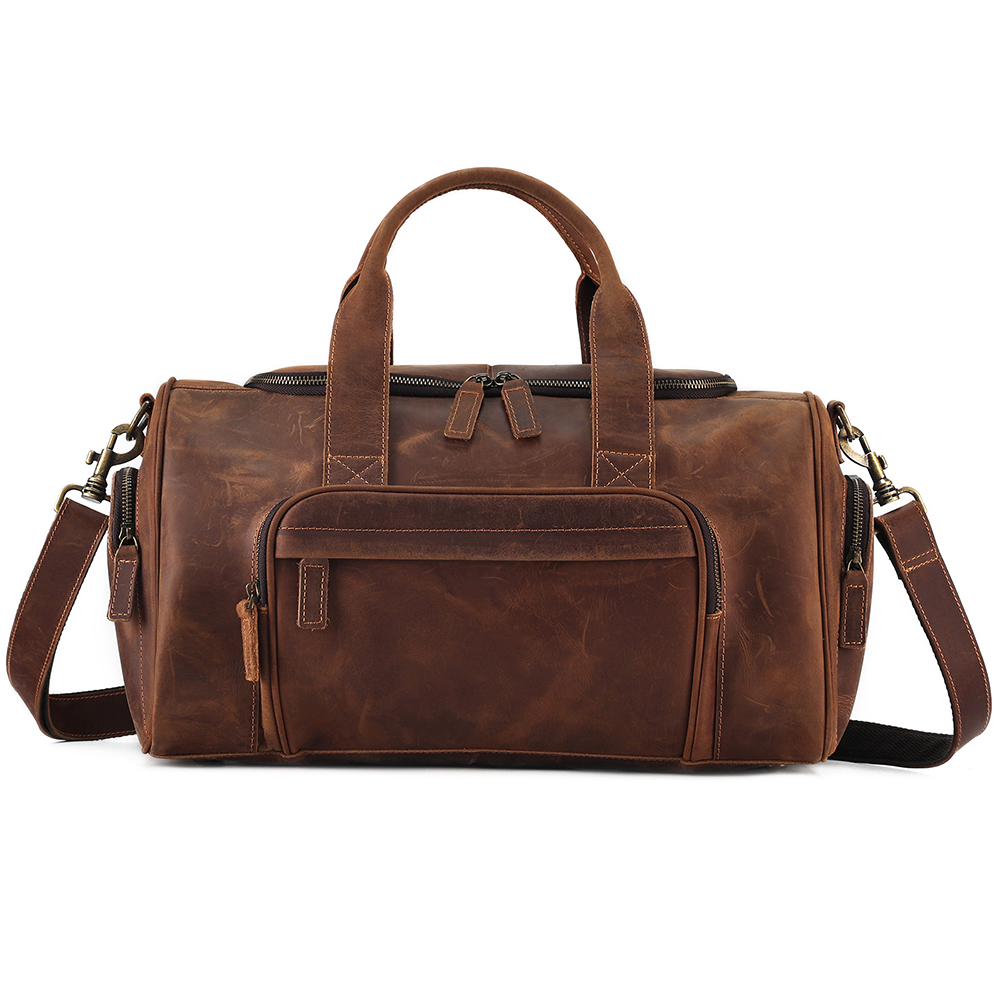 Vintage Leather Duffel Bag