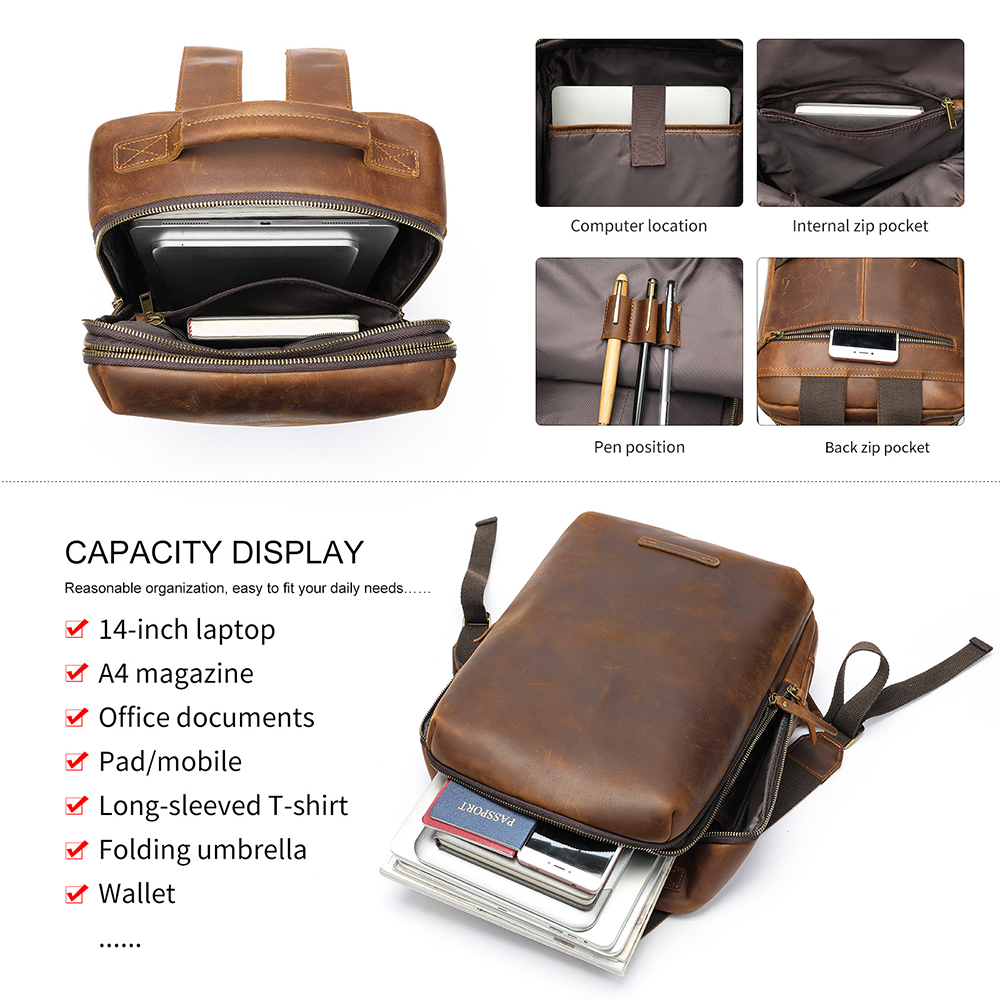 Vintage Leather Backpack