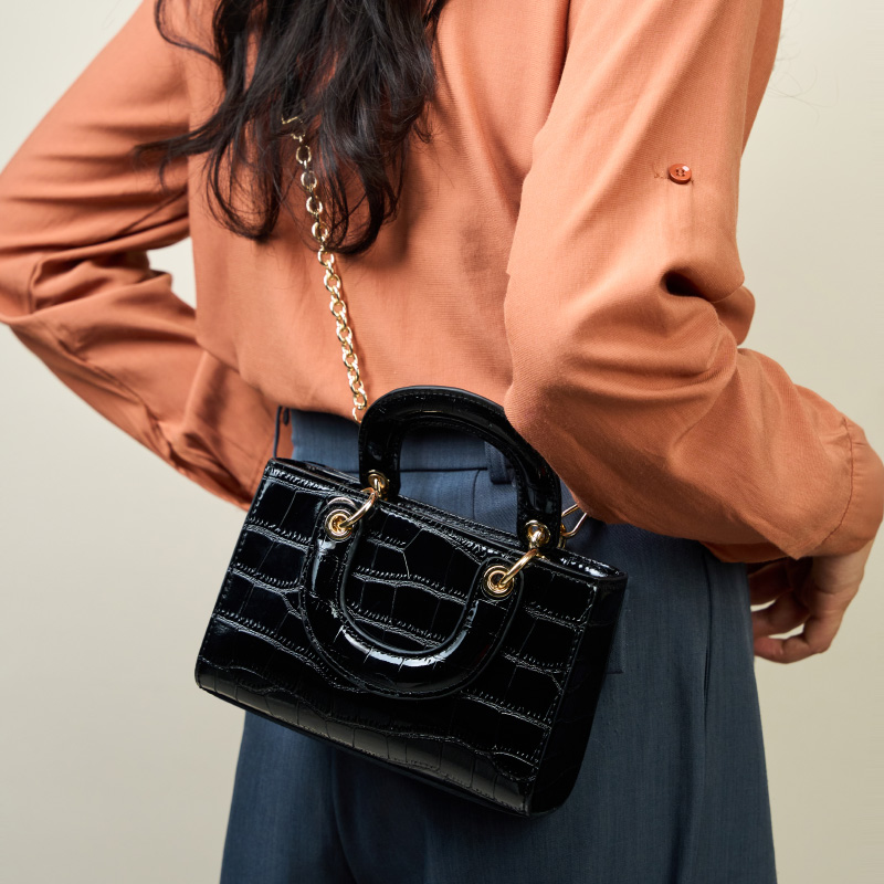 Crocodile Pattern Mini Handbag