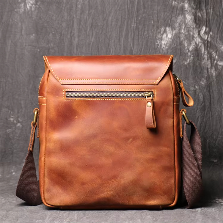 Classic Leather Messenger Bag