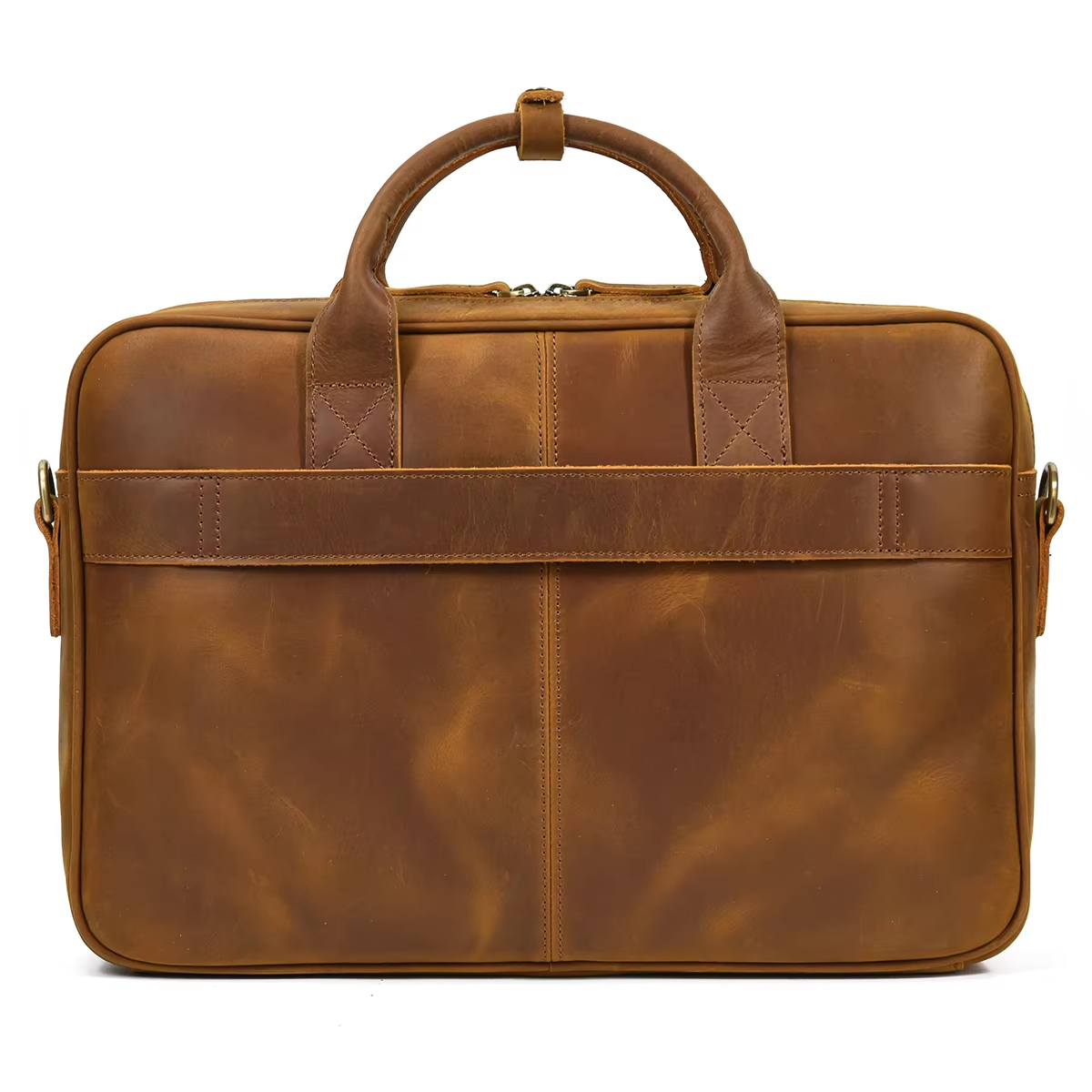 Classic Brown Leather Briefcase
