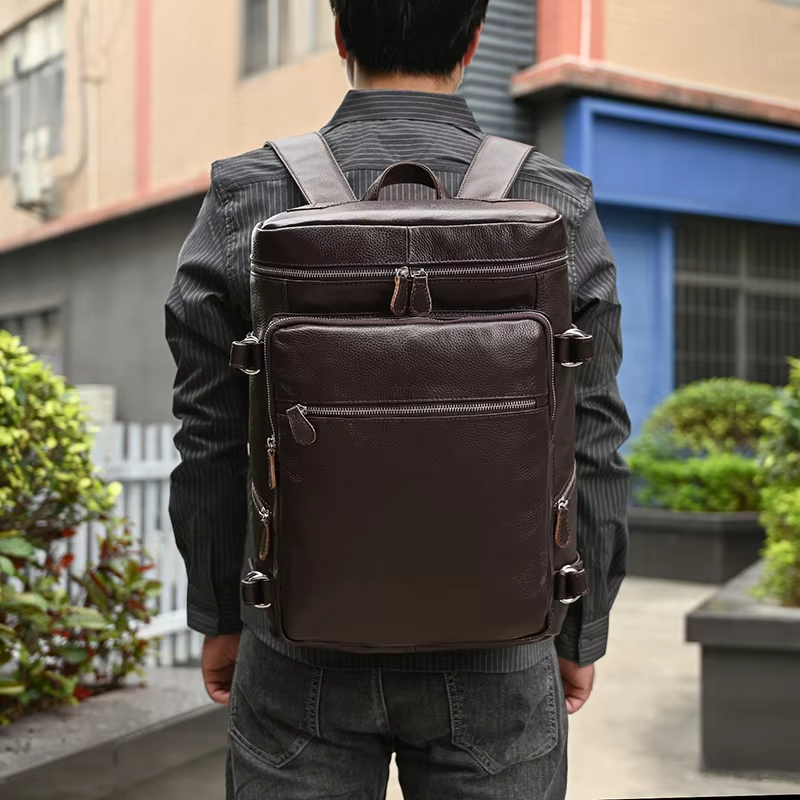 Leather Laptop Backpack