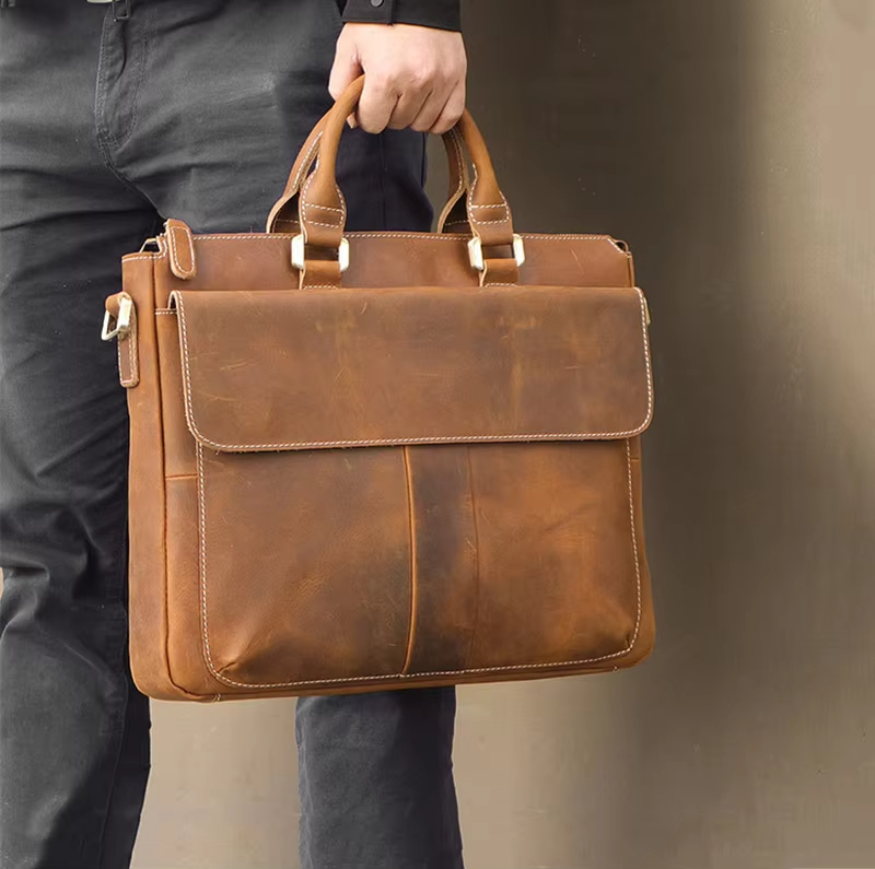 Vintage Leather Messenger Bag