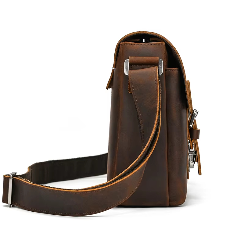 Vintage Leather Messenger Bag