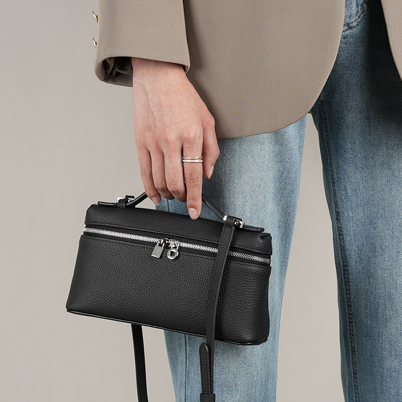 Cream Leather Shoulder Bag