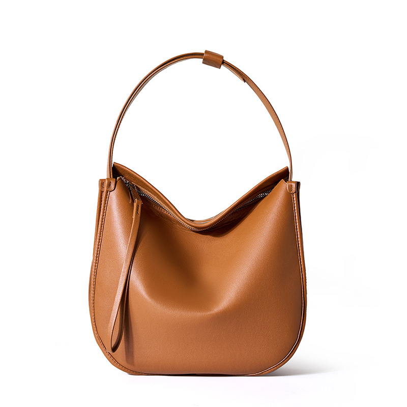 Classic Brown Leather Shoulder Bag
