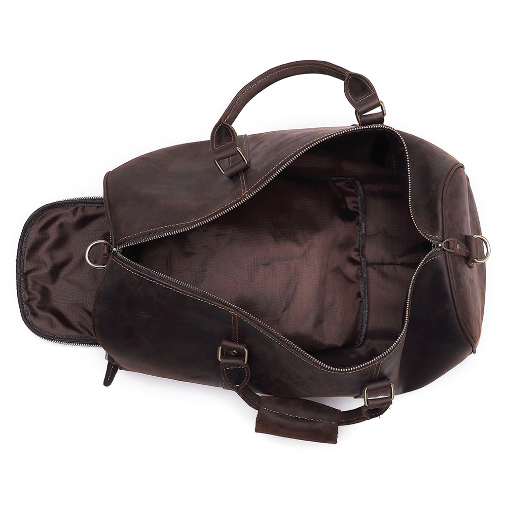 Leather Travel Duffel Bag