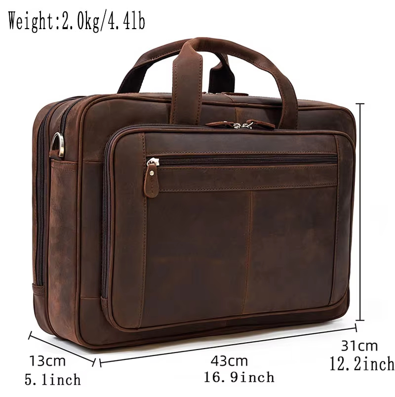 Leather Laptop Briefcase