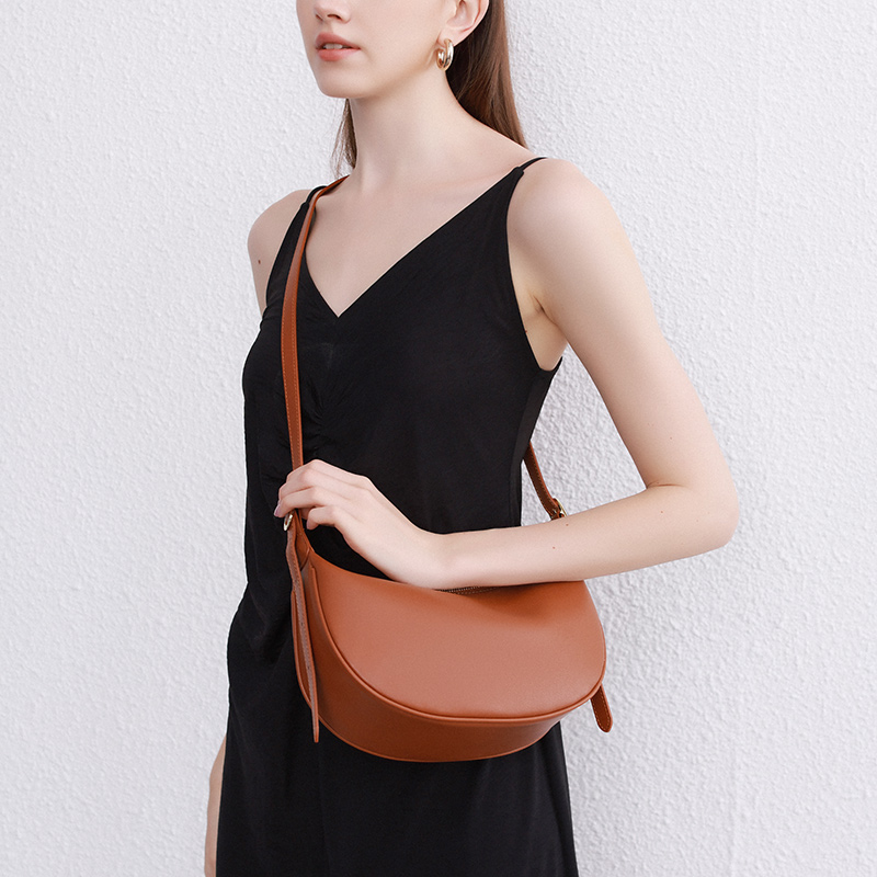 White Crescent Crossbody Bag