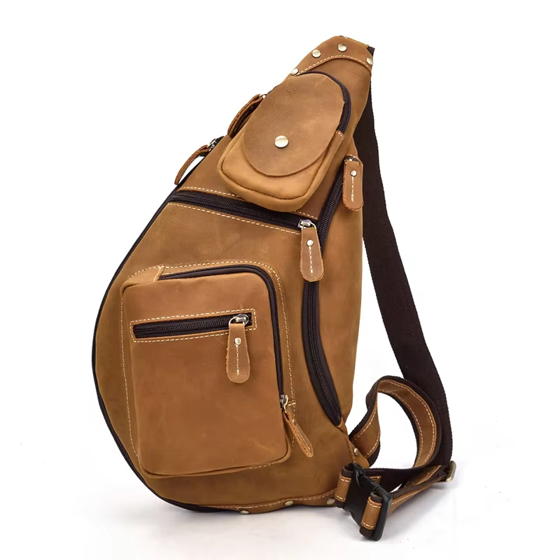Leather Sling Backpack