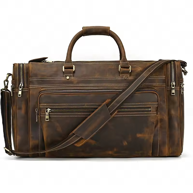 Vintage Leather Duffel Bag