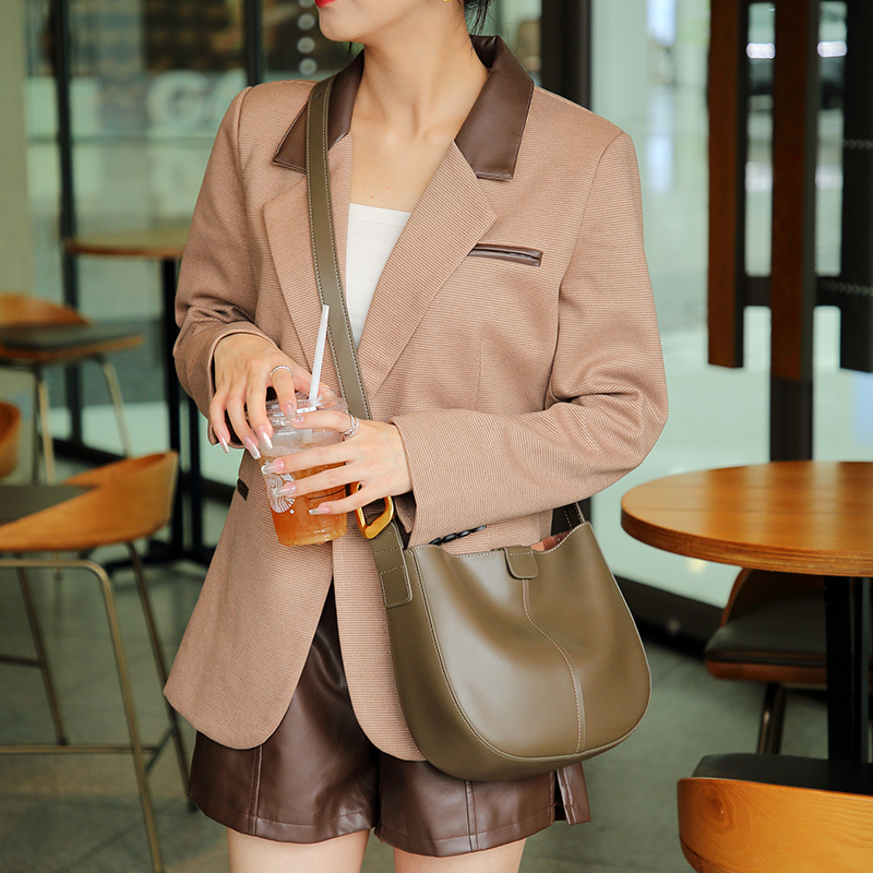 Brown Faux Leather Shorts