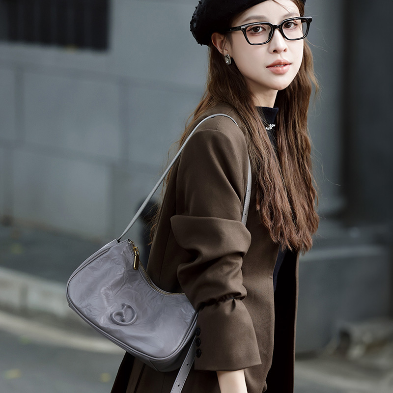 Classic Gray Shoulder Bag