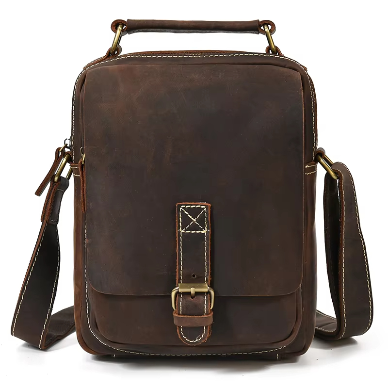 Leather Crossbody Messenger Bag