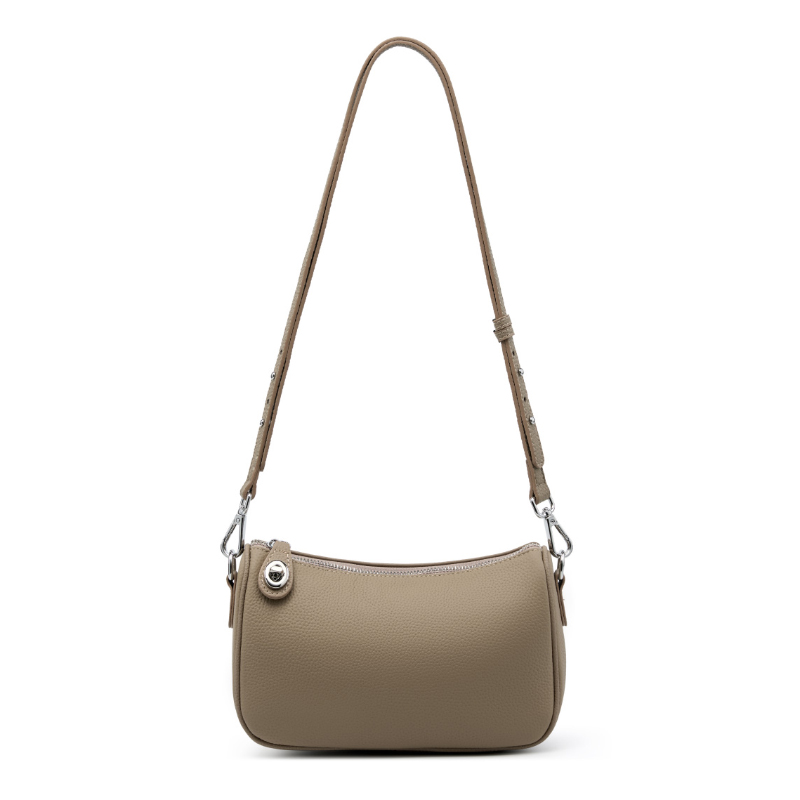 Classic Taupe Shoulder Bag