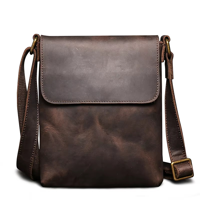Vintage Leather Messenger Bag