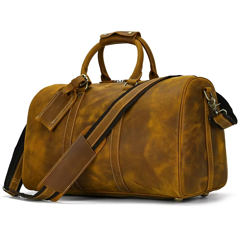 Vintage Leather Duffel Bag