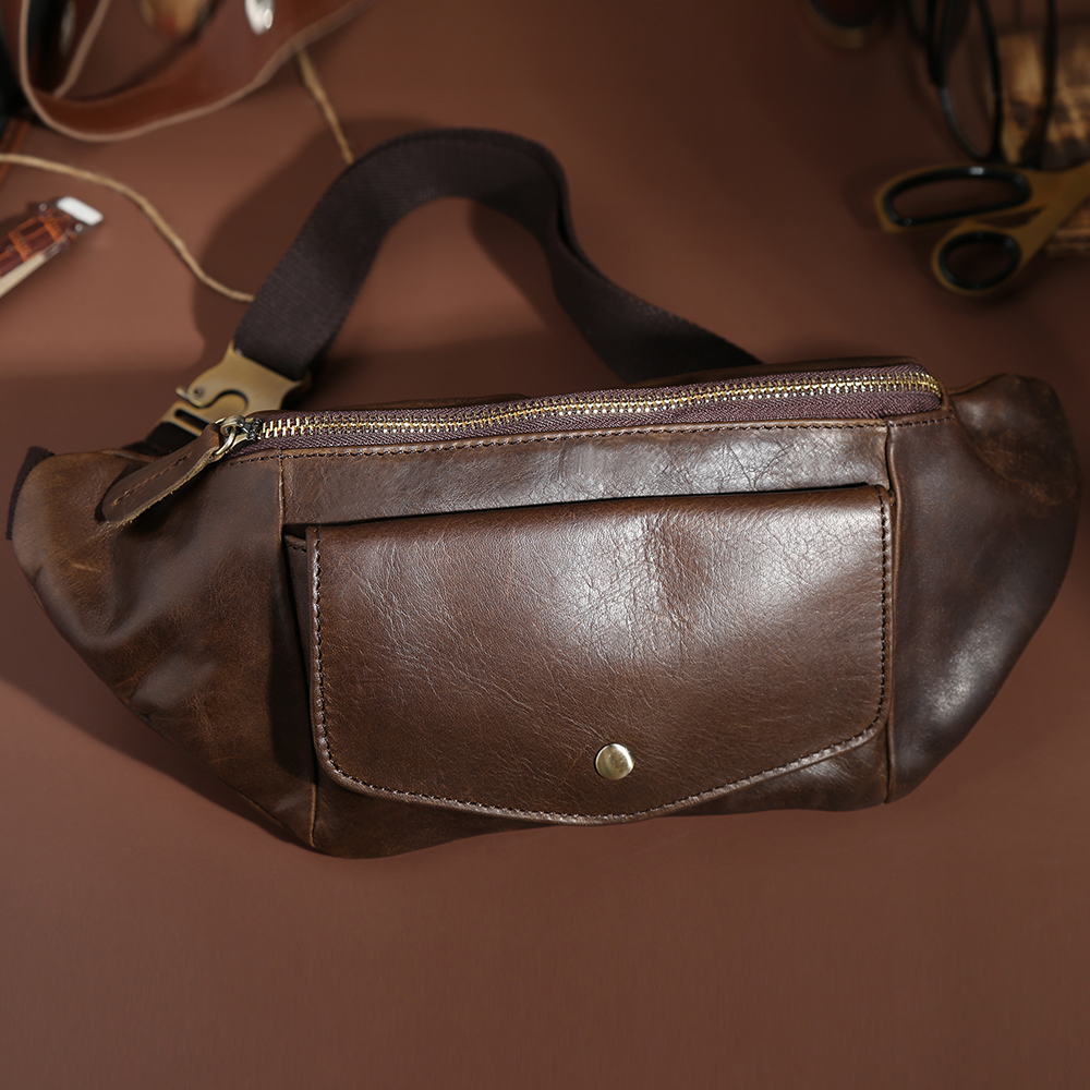 Brown Leather Waist Bag