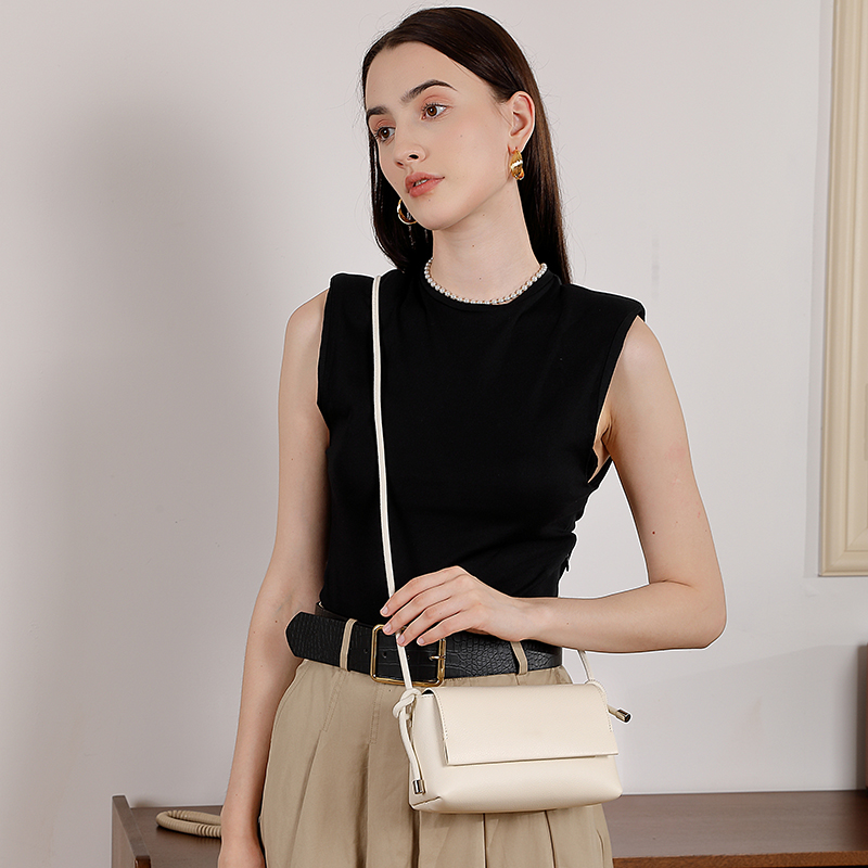 Minimalist Cream Shoulder Bag