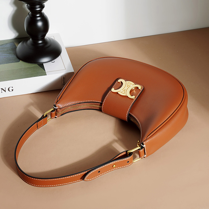 Classic Brown Leather Shoulder Bag