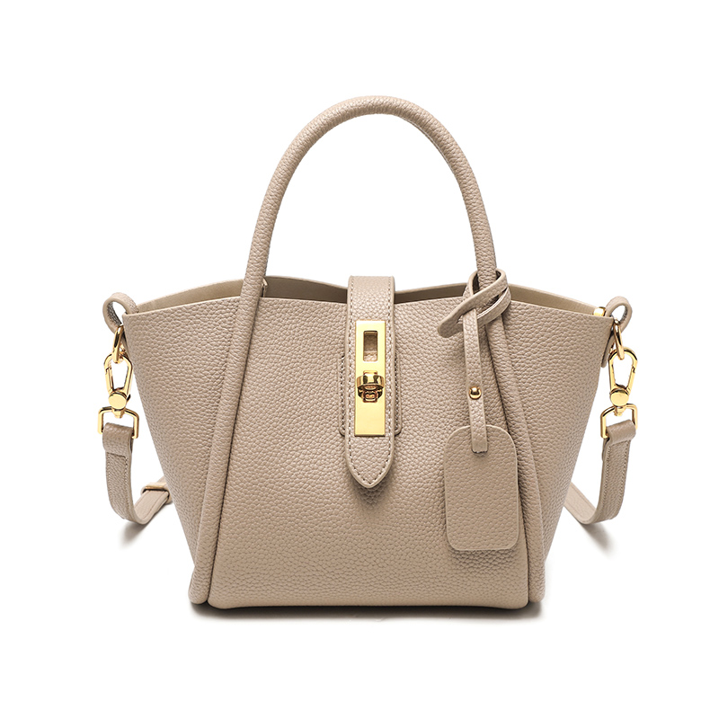 Elegant Beige Leather Handbag
