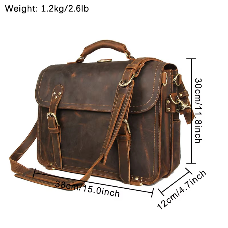 Vintage Leather Messenger Bag