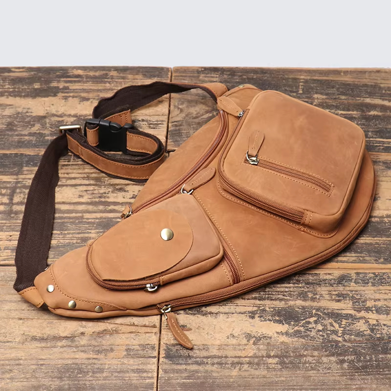 Leather Crossbody Sling Bag