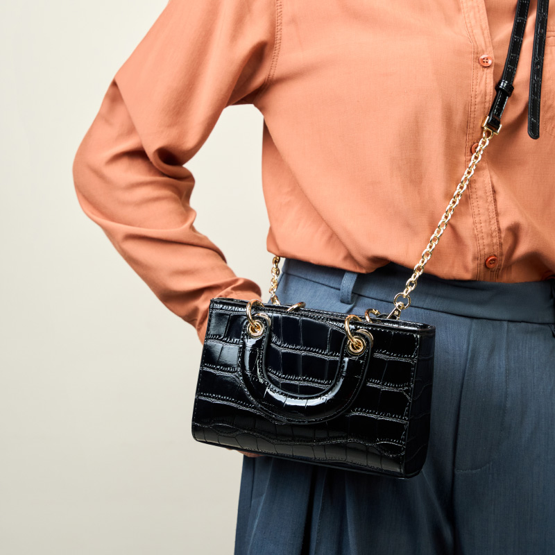 Crocodile Pattern Mini Handbag