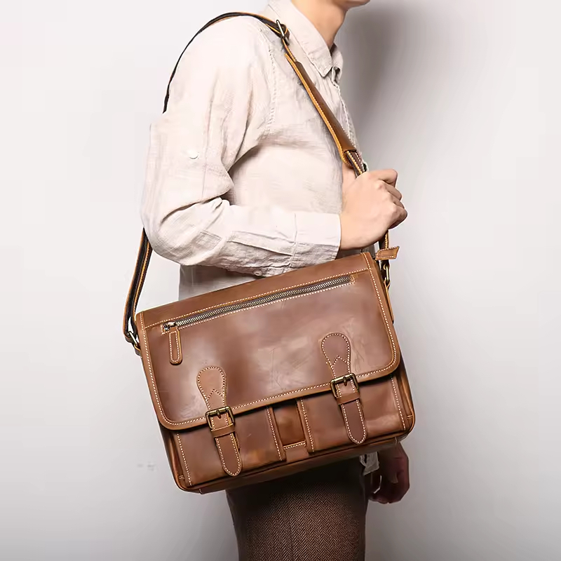 Genuine Leather Messenger Bag
