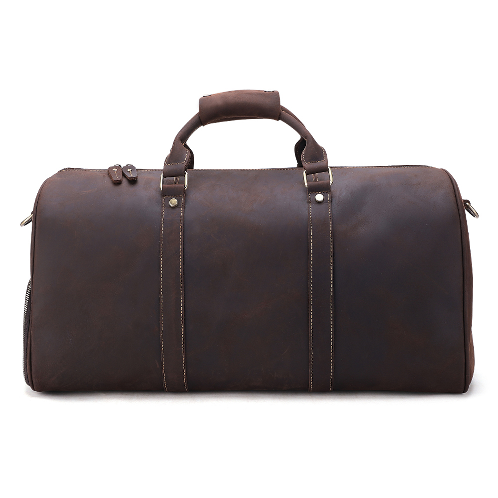 Leather Travel Duffel Bag