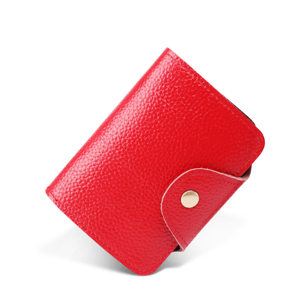Red Leather Card Holder