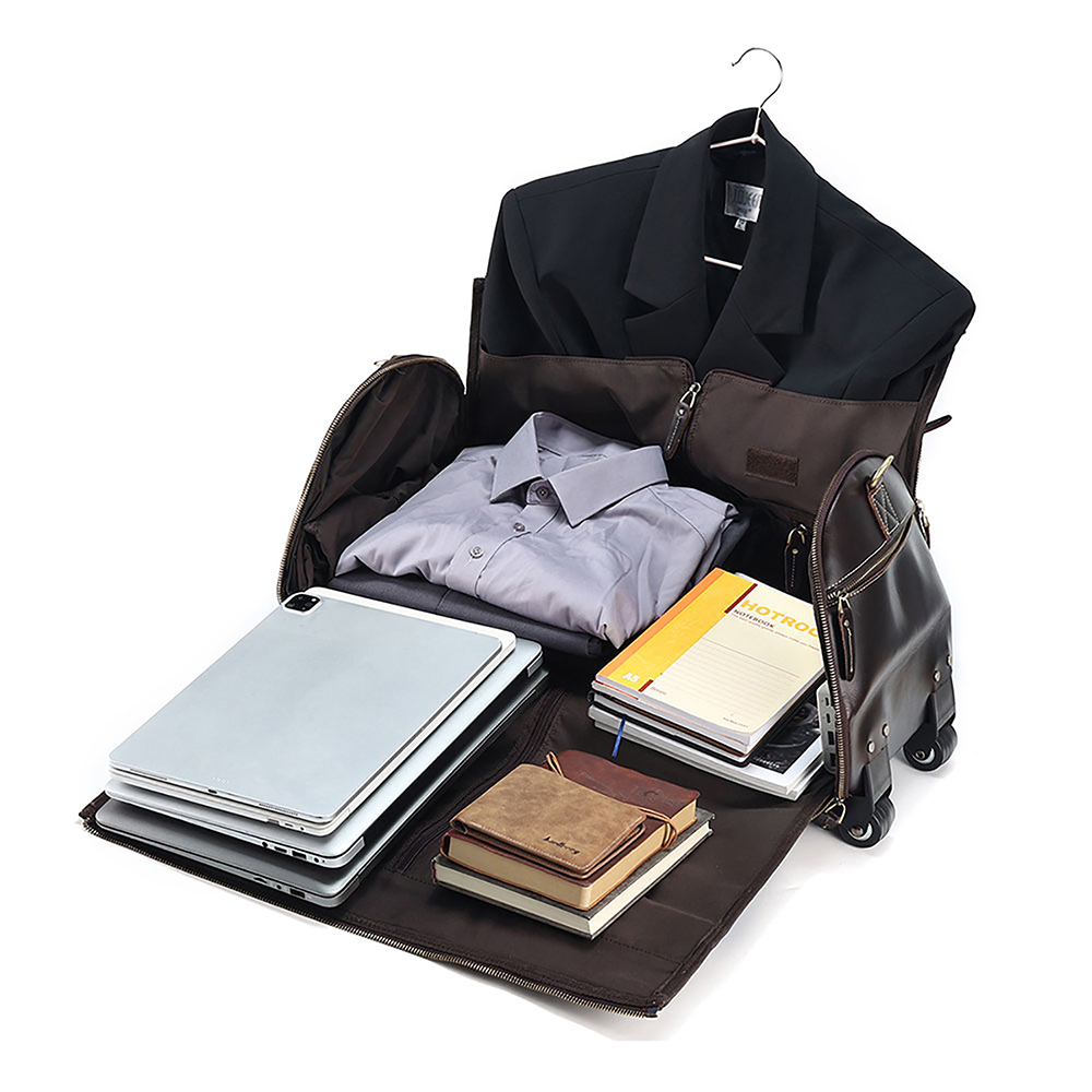 Leather Rolling Duffel Bag