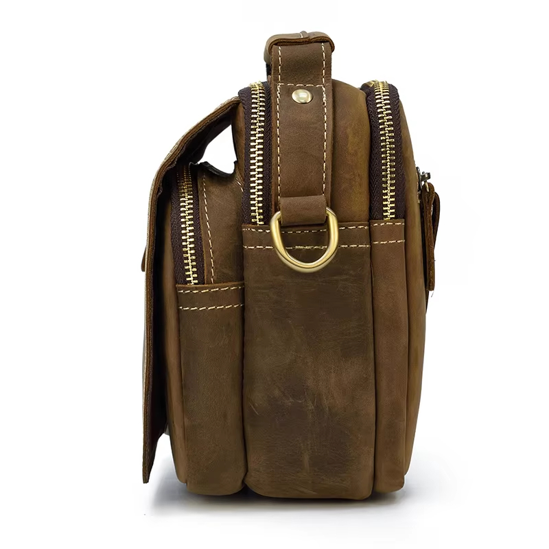 Vintage Leather Messenger Bag