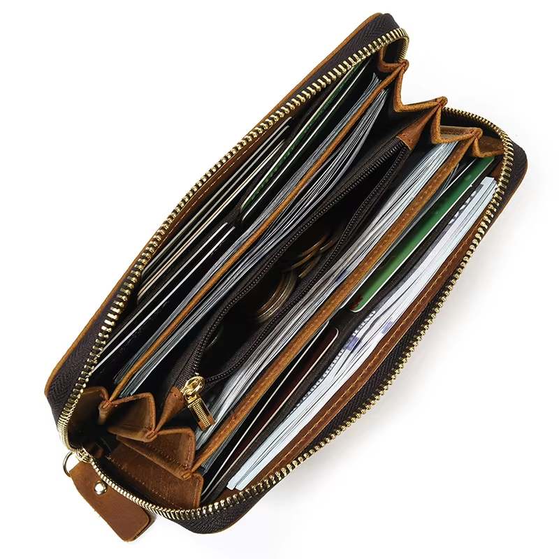 Leather Zip Around Wallet