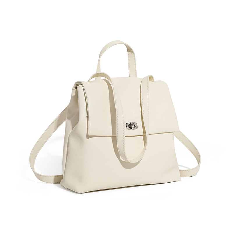 Classic Black Leather Backpack