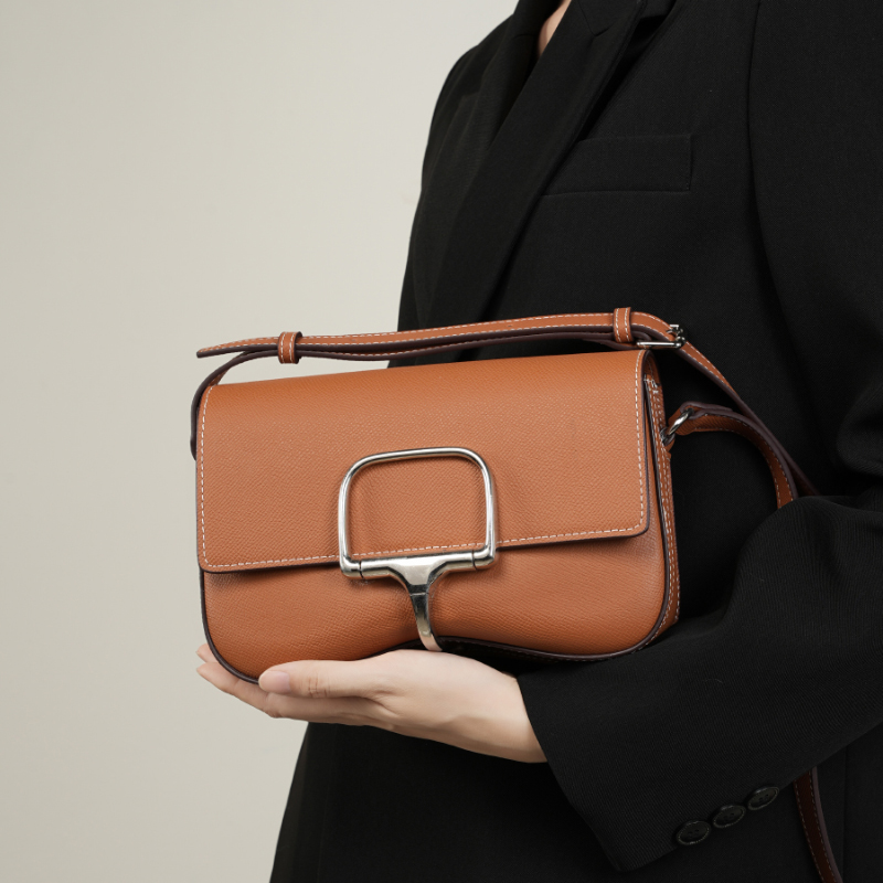 Classic Brown Leather Shoulder Bag