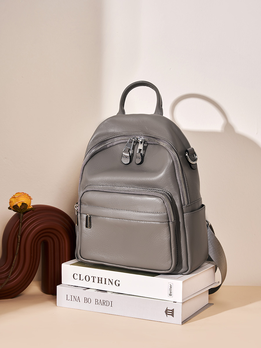 Black Leather Backpack